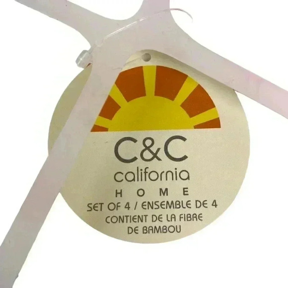 C&C California Home Scalloped Edge Dinner Plates 11" Peaches & Blue Flowers Set - Picture 5 of 5